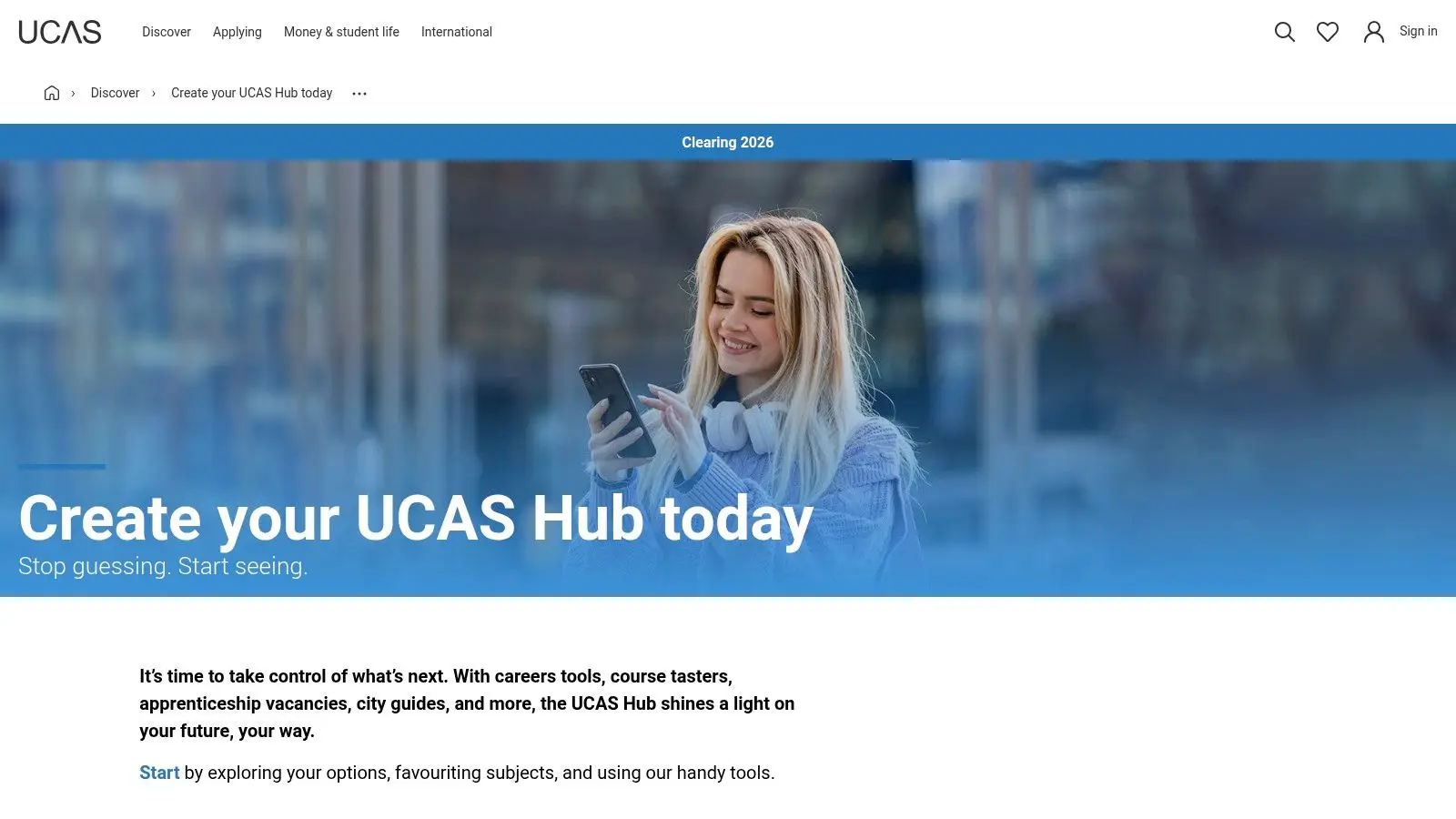 Screenshot from https://www.ucas.com/hub